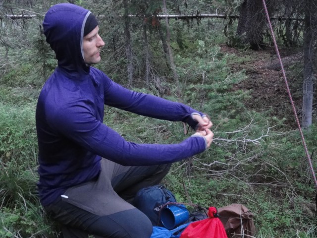 I know - it looks like he's meditating, but this is actually a demonstration!