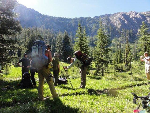 Resting before heading up the pass.